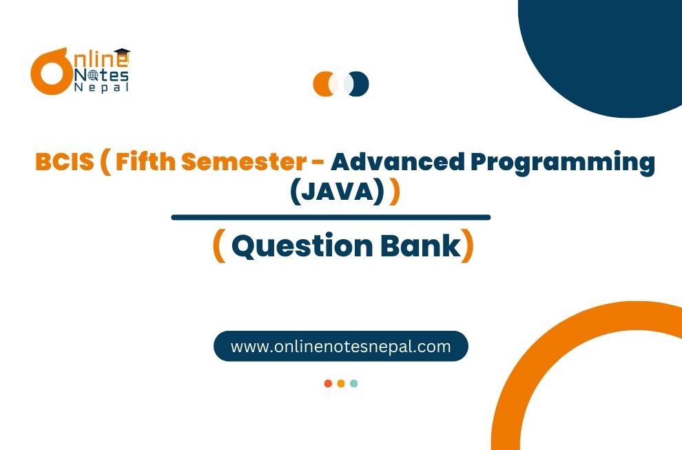 Question Bank of Advanced Programming (Java) Photo